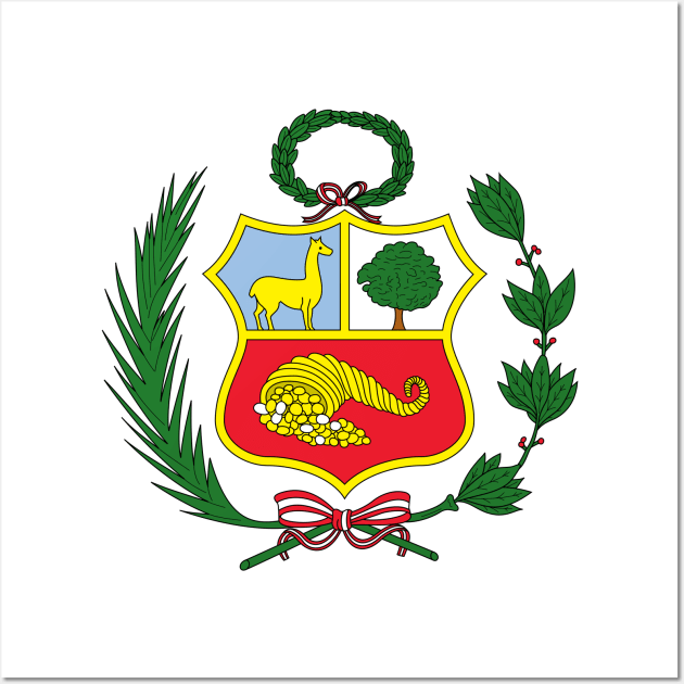 Peru - Escudo Peruano - Peru Coat of arm Wall Art by verde